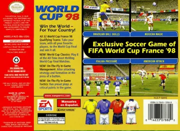 World Cup 98 (USA) (En,Fr,De,Es,It,Nl,Sv,Da) box cover back